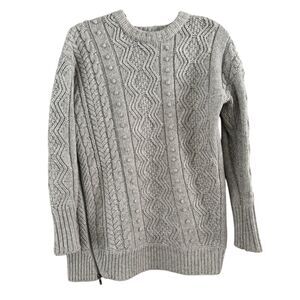 J. Crew Chunky Cable Knit 100% Wool Bobble Sweater Women’s Size XXS